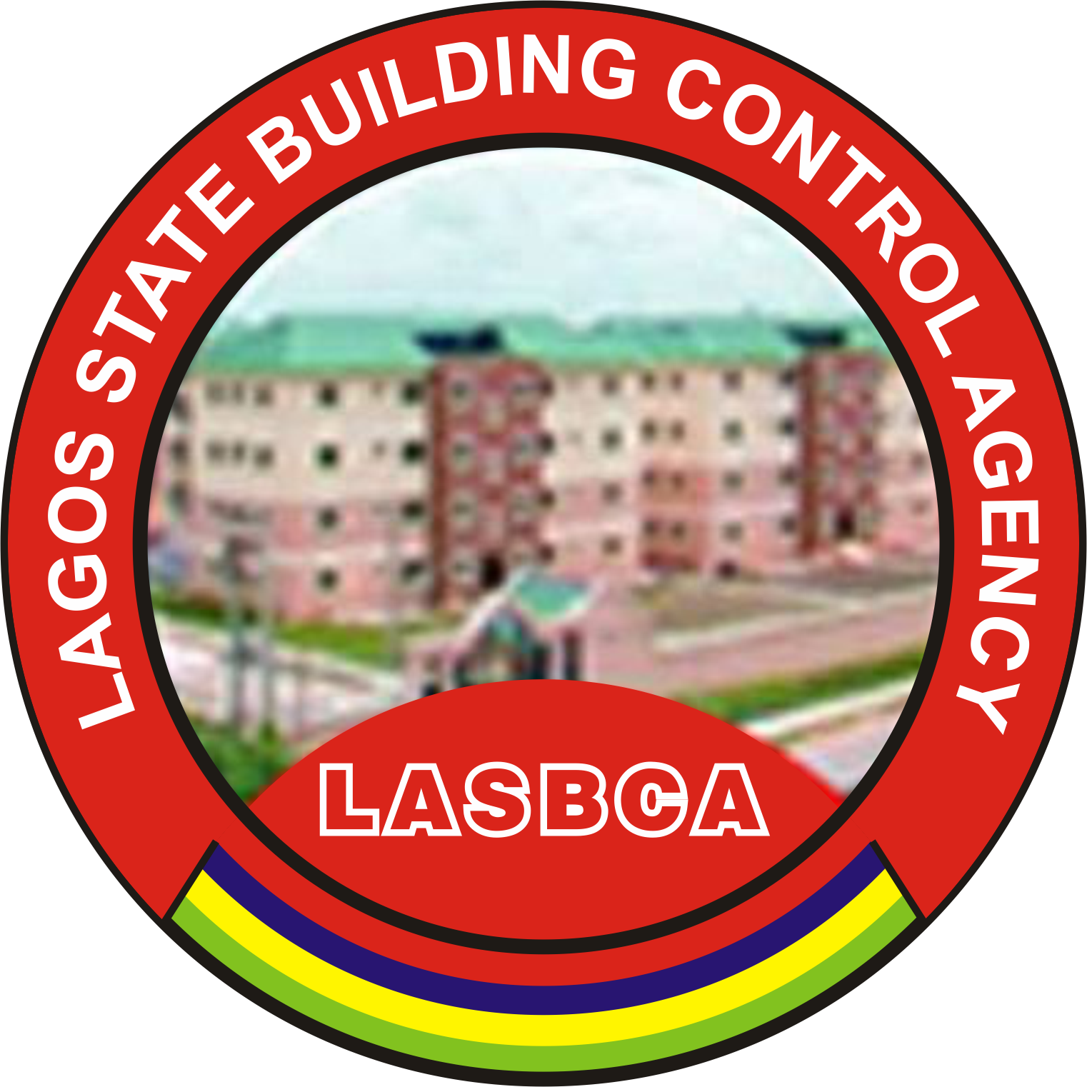 Lagos State Building Control Agency (LASBCA) logo representing building safety, construction standards and regulatory oversight in Lagos.